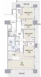 HARUMI FLAG SEA VILLAGE (晴海フラッグ シーヴィレッジ) 6階 間取り図