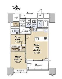 パークコート文京小石川ザ・タワー 22階 間取り図