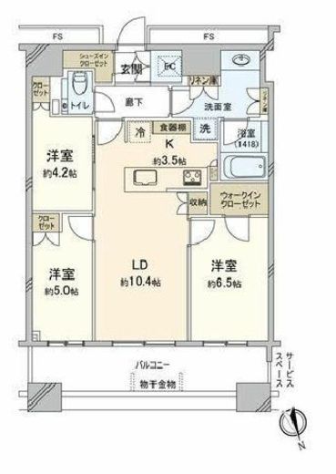 勝どきザ・タワー 29階 間取り図