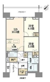 HARUMI FLAG SUN VILLAGE (晴海フラッグ サンヴィレッジ) 6階 間取り図