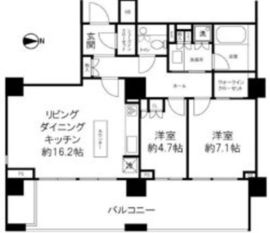 広尾ガーデンフォレスト 9階 間取り図