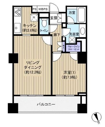 グランスイート明石町 7階 間取り図