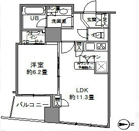 カスタリアタワー品川シーサイド 705 間取り図