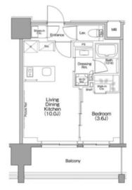 ザ・パークハビオ行徳駅前 802 間取り図