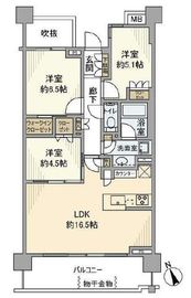 パークホームズ浜田山四丁目 3階 間取り図