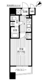 ガーラグランディ横濱桜木町 3階 間取り図