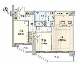 クリオ横浜西口弐番館 9階 間取り図