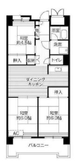 ビレッジハウス品川八潮タワー 1-524 間取り図