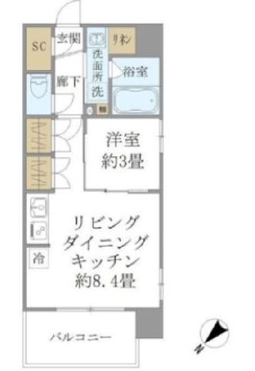 ステラコート川崎 301 間取り図
