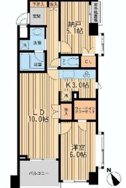 THE パームス代々木上原ヴェールテラス 204 間取り図