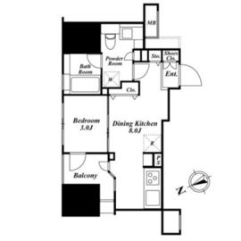 朝日マンション五反田 404 間取り図