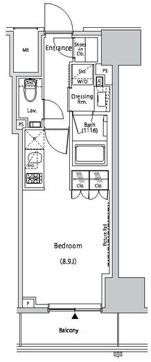 ザ・パークハビオ新中野 602 間取り図