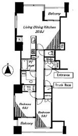 ワールドシティタワーズ ブリーズタワー 16階 間取り図