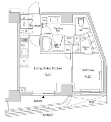 ザ・パークハビオ文京目白台プレイス 407 間取り図