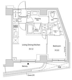 ザ・パークハビオ文京目白台プレイス 407 間取り図