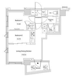 ザ・パークハビオ文京目白台プレイス 1004 間取り図