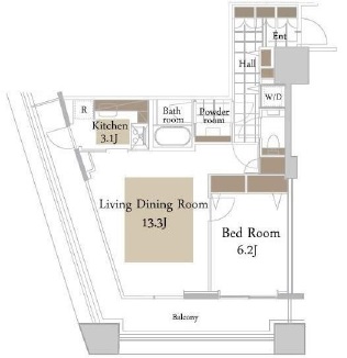 コンシェリア西新宿タワーズウエスト 18階 間取り図