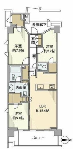 プラウド練馬中村橋マークス 4階 間取り図