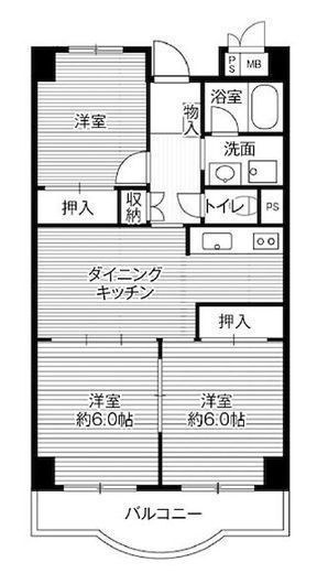 ビレッジハウス芝浦タワー 1-801 間取り図