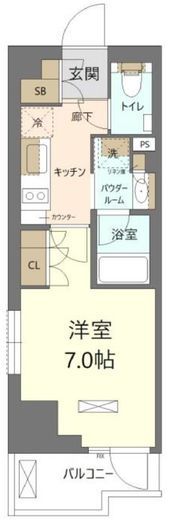 デュオステージ雪が谷大塚 2階 間取り図