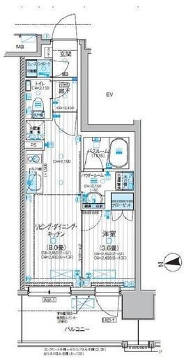 デュオステージ相模大塚 13階 間取り図