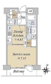 エフィーナ南麻布 6階 間取り図