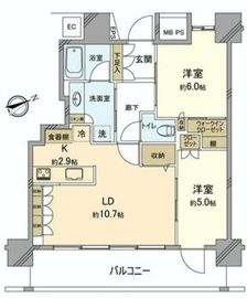 パークタワー東雲 20階 間取り図