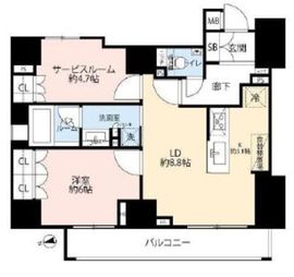 オープンレジデンシア神楽坂ファースト 5階 間取り図