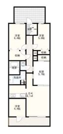 ザ・クレストシティ 7階 間取り図