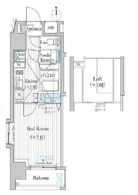 ミュゼ南麻布 404 間取り図