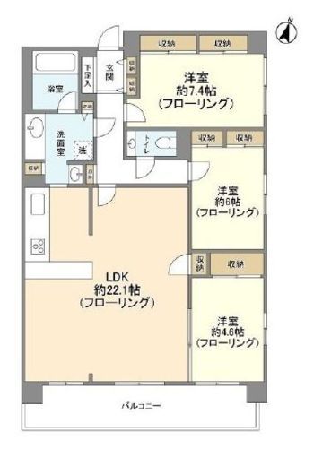 ファミール明大前 2階 間取り図