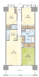 ライオンズタワー片瀬江ノ島 7階 間取り図