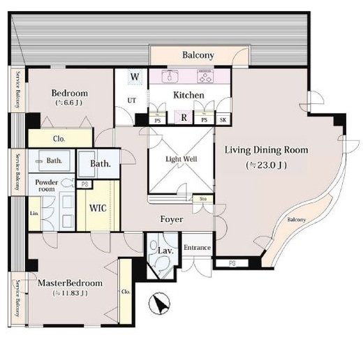 オーキッド元麻布 301 間取り図