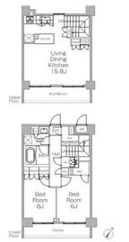 プラウドフラット三軒茶屋Ⅱ 504 間取り図