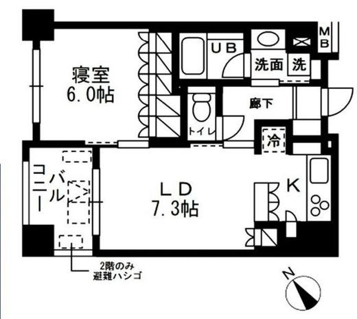 レジディア日本橋浜町 405 間取り図