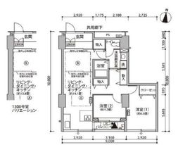 東雲キャナルコートCODAN 11-1308 間取り図