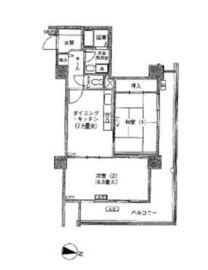 トリニティー芝浦 502 間取り図