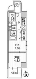 リテラス秋葉原イースト 1302 間取り図