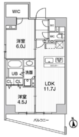 リテラス秋葉原イースト 1301 間取り図