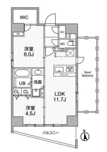 リテラス秋葉原イースト 1401 間取り図