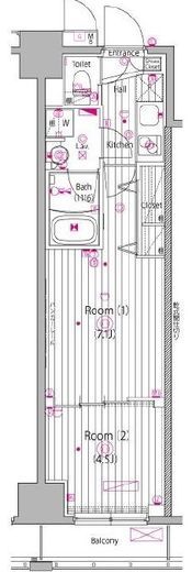 ガーラ・ステーション横濱関内 9階 間取り図