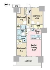 クレストシティ木場 5階 間取り図