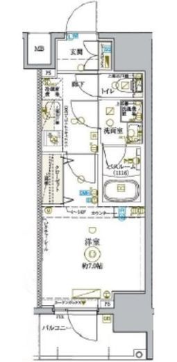 KDXレジデンス池袋ウエスト 1302 間取り図