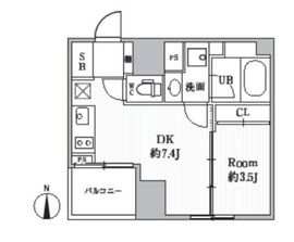 CAVANA+SHINTOMICHO (カバナプラス新富町) 204 間取り図