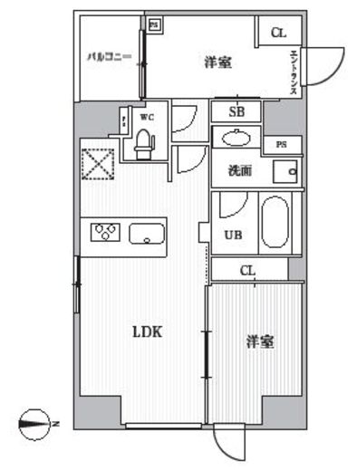 CAVANA+SHINTOMICHO (カバナプラス新富町) 803 間取り図