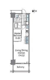 コンフォリア新宿イーストサイドタワー 424 間取り図