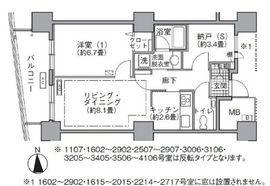 アクティ汐留 1902 間取り図