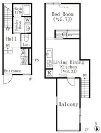 plaNECT薬王寺 B 間取り図