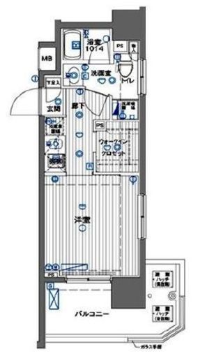 ル・リオン豊洲ウォーターフロント 6階 間取り図