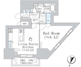 ウェスタ板橋仲宿 405 間取り図